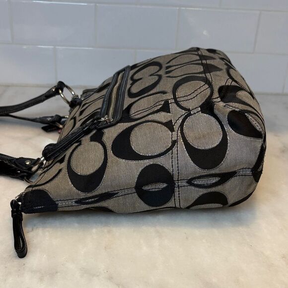 Coach Signature Poppy Lurex Vintage Large Tote Shoulder Bag - HTF - Picture 11 of 16